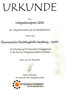 Integrationspreis 2016 für OeFH